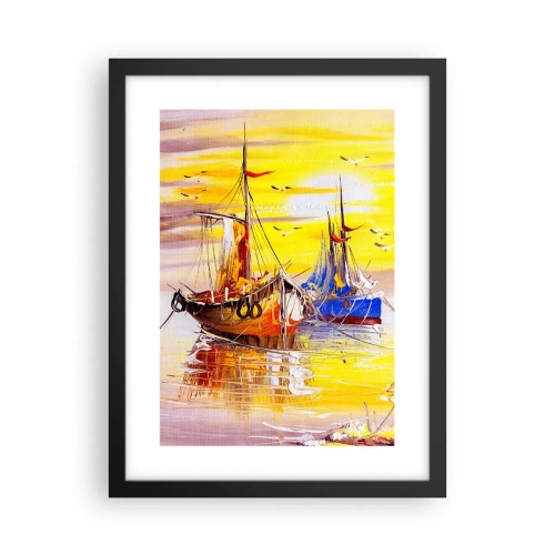 Poster in black frame - Deserved Rest in Port - 30x40 cm