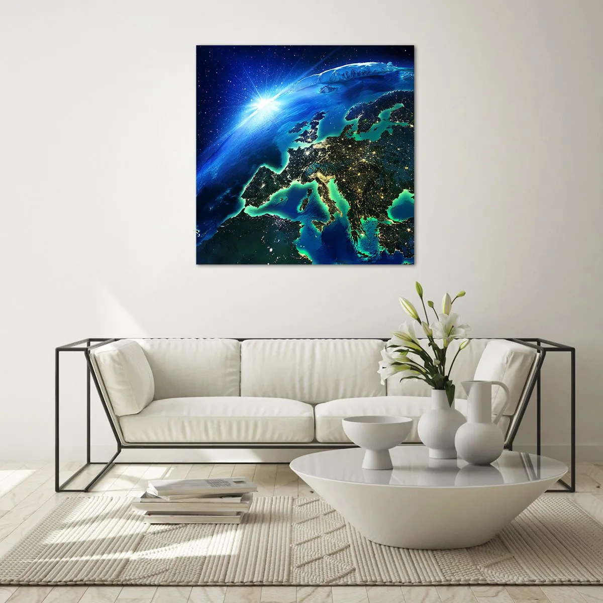 Glass picture - Sparkling Europe - 30x30 cm