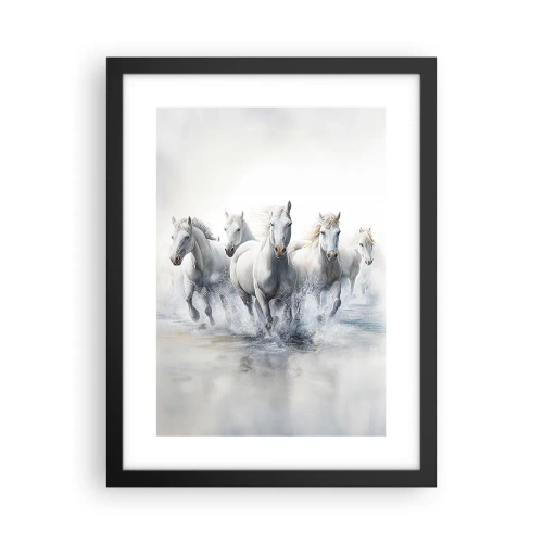 Poster in black frame - White Magic - 30x40 cm