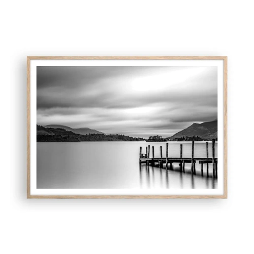 Poster in light oak frame - Tranquility and Power - 100x70 cm