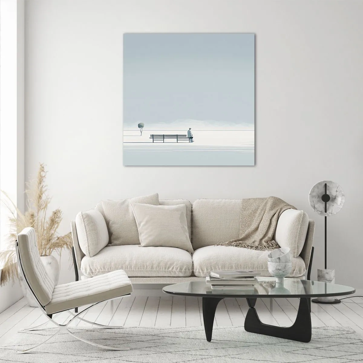 Glass picture - Yes, I Am Waiting - 30x30 cm