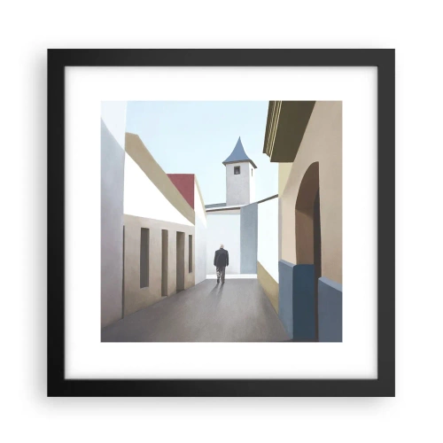 Poster in black frame - Sunny Walk - 30x30 cm