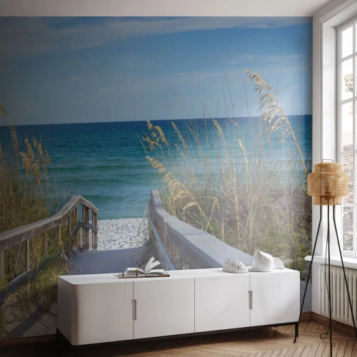 Photo Wallpaper Standard Eco - In the Sun, out in the Wind - Landscape, Sea Dune, Sea - 150x105 cm