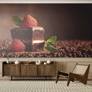 Photo Wallpaper Premium Canvas - Life Is Sweet - Cake, Kitchen, Gastronomy - 250x175 cm