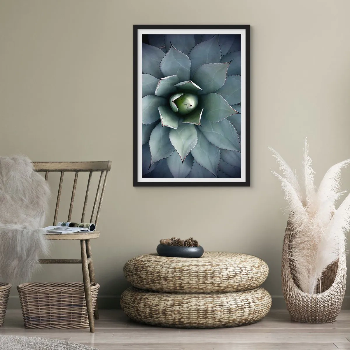 Poster in black frame - Attracts and Warns - 61x91 cm