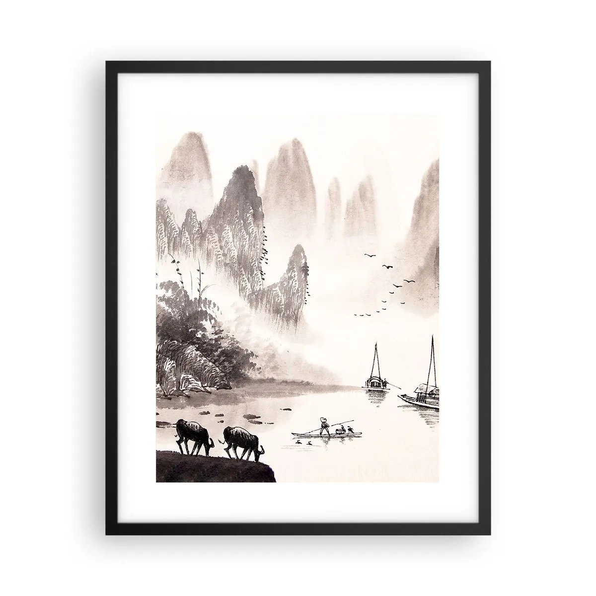 Poster in black frame - Everyday Life in the East - 40x50 cm