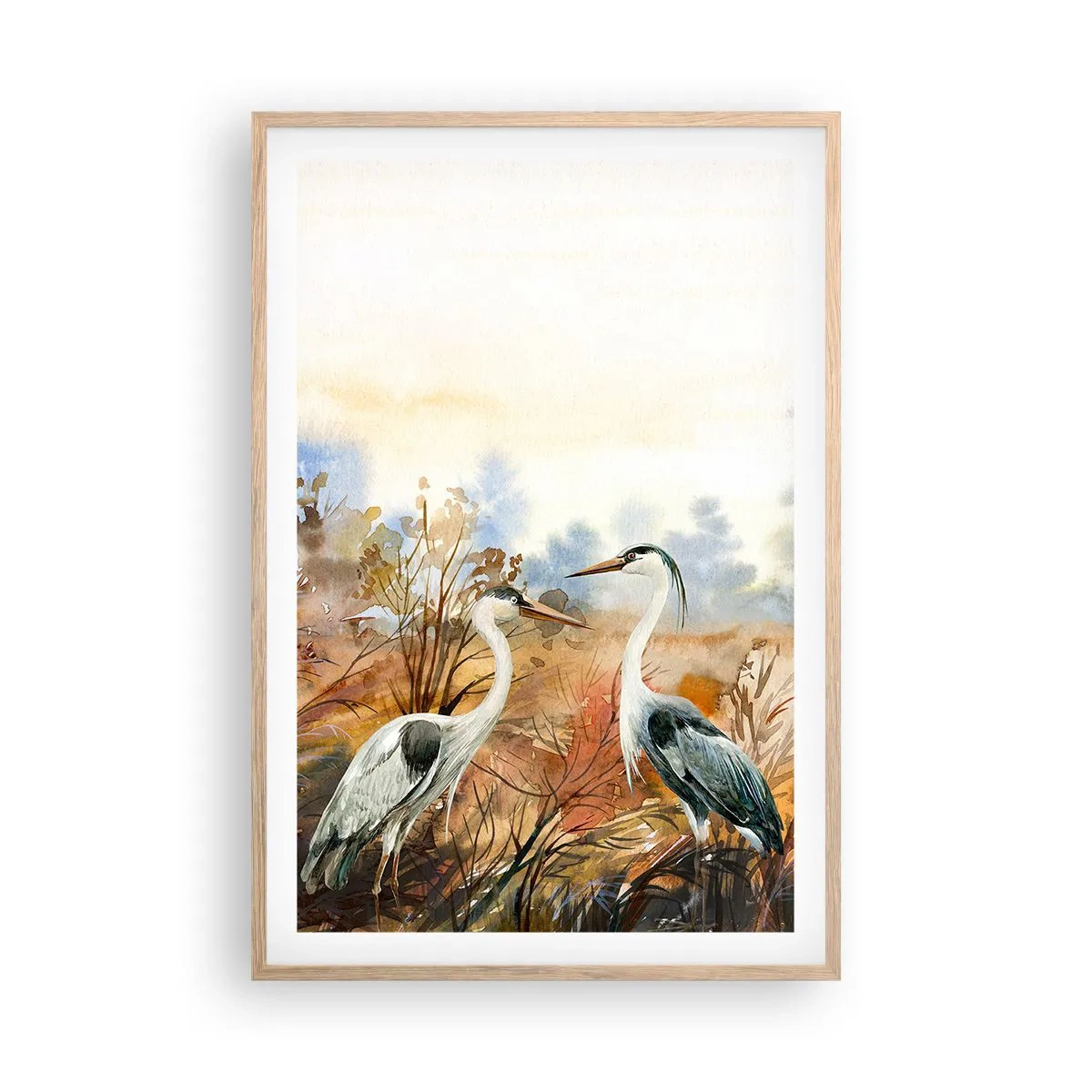 Poster in light oak frame - Where to in Autumn? - 61x91 cm