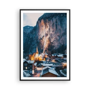 Poster in black frame - Sparkling Winter Spirit - 70x100 cm