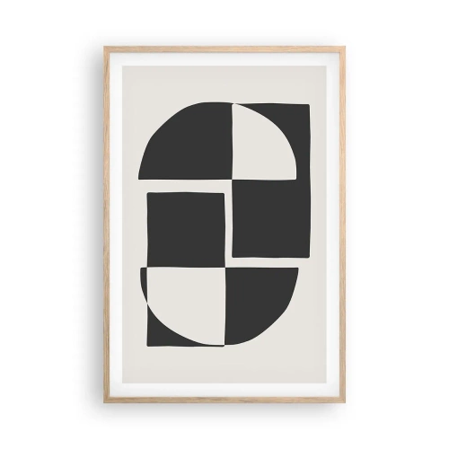 Poster in light oak frame - Antithesis-Synthesis - 61x91 cm