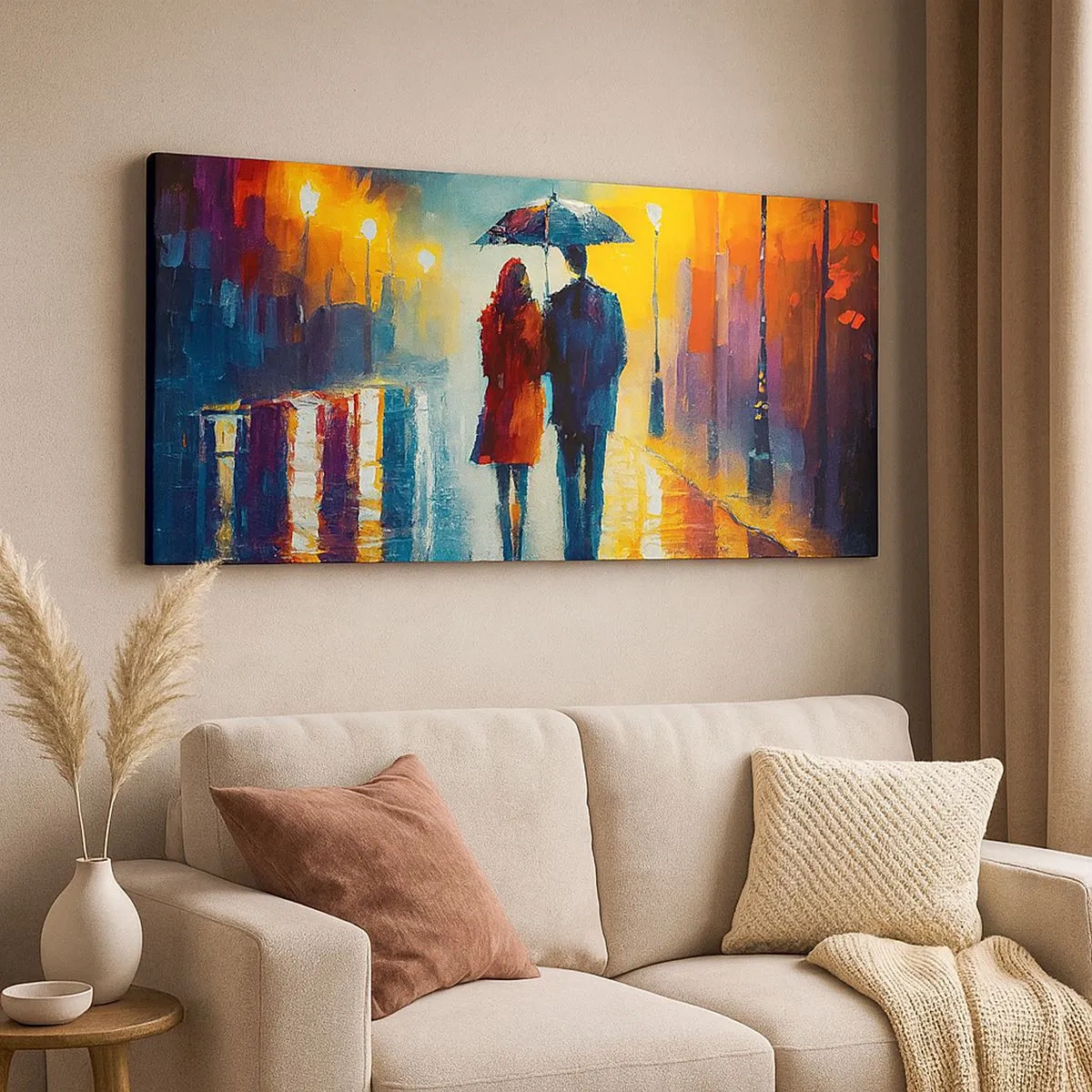 Canvas picture - Together - Colourful Night - 100x40 cm