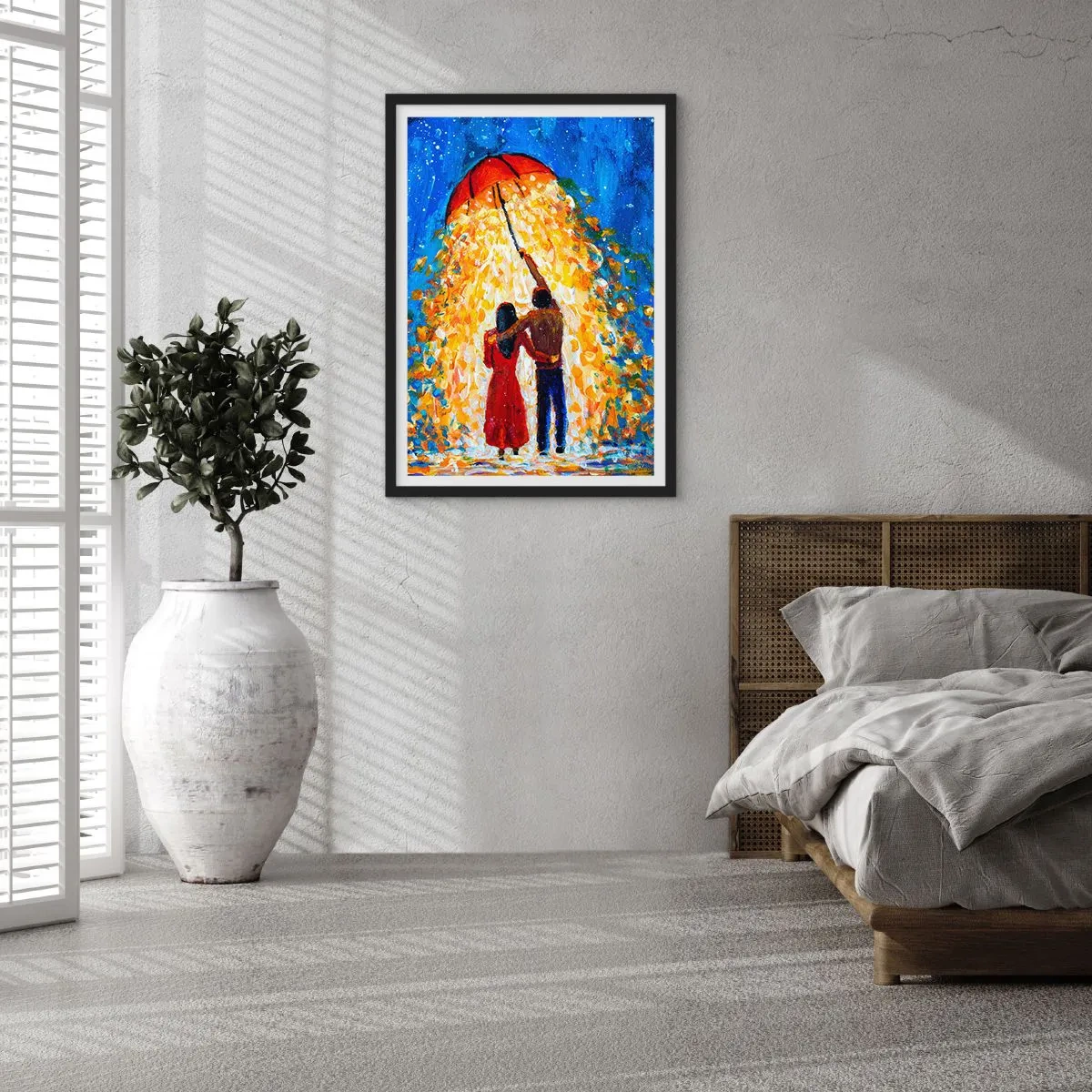 Poster in black frame - Magic of a Rainy Evening? - 30x40 cm