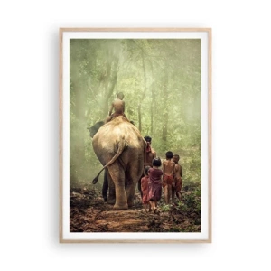 Poster in light oak frame - New Jungle Book - 70x100 cm