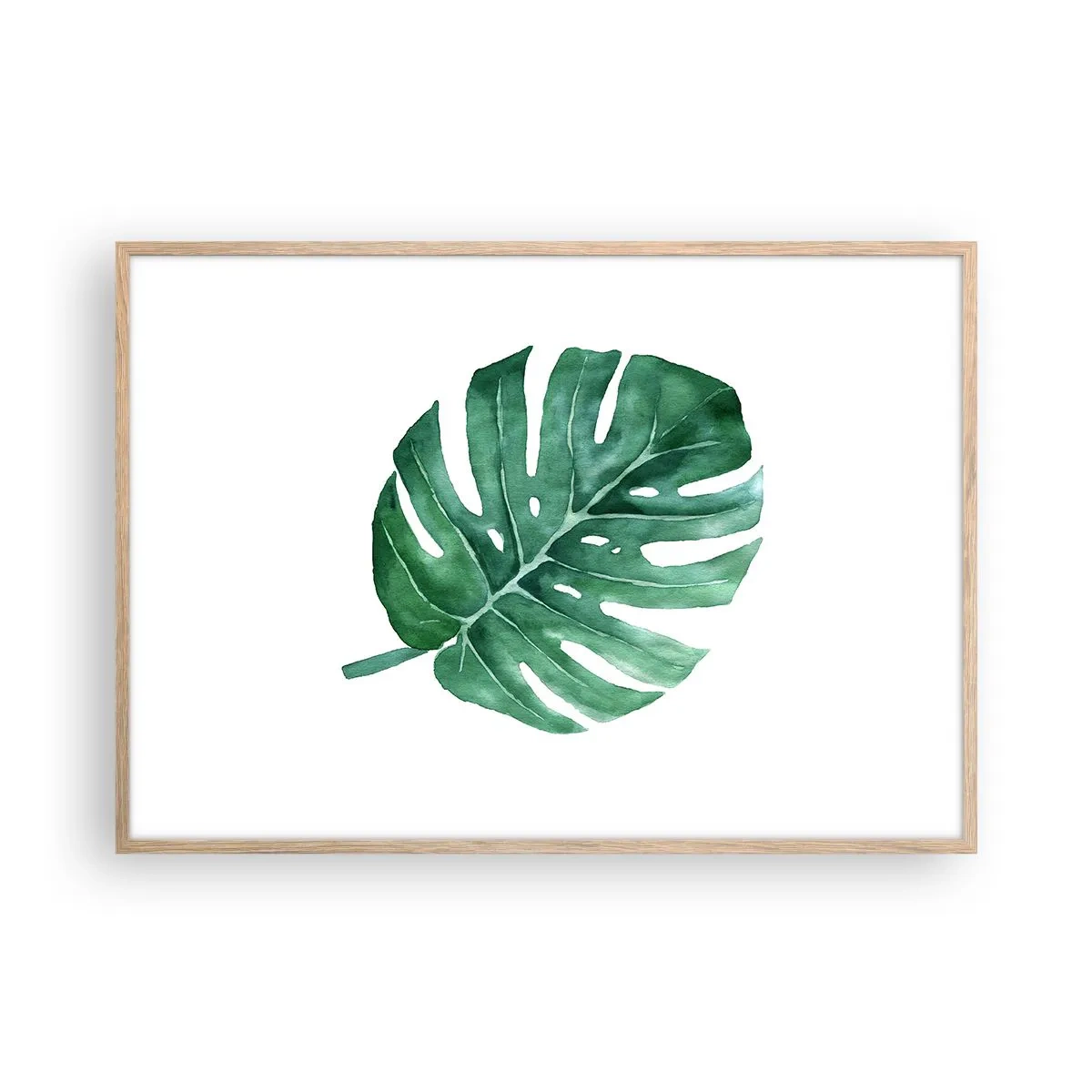 Poster in light oak frame - Green Concept - 100x70 cm