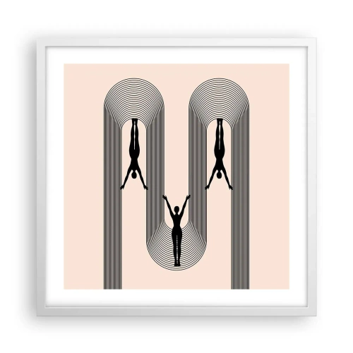 Poster in white frmae - Upside Down - 50x50 cm