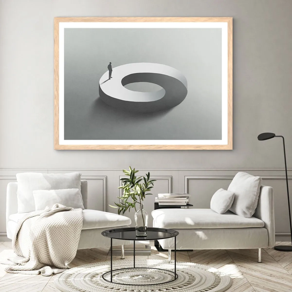 Poster in light oak frame - Puzzle It out - 40x30 cm