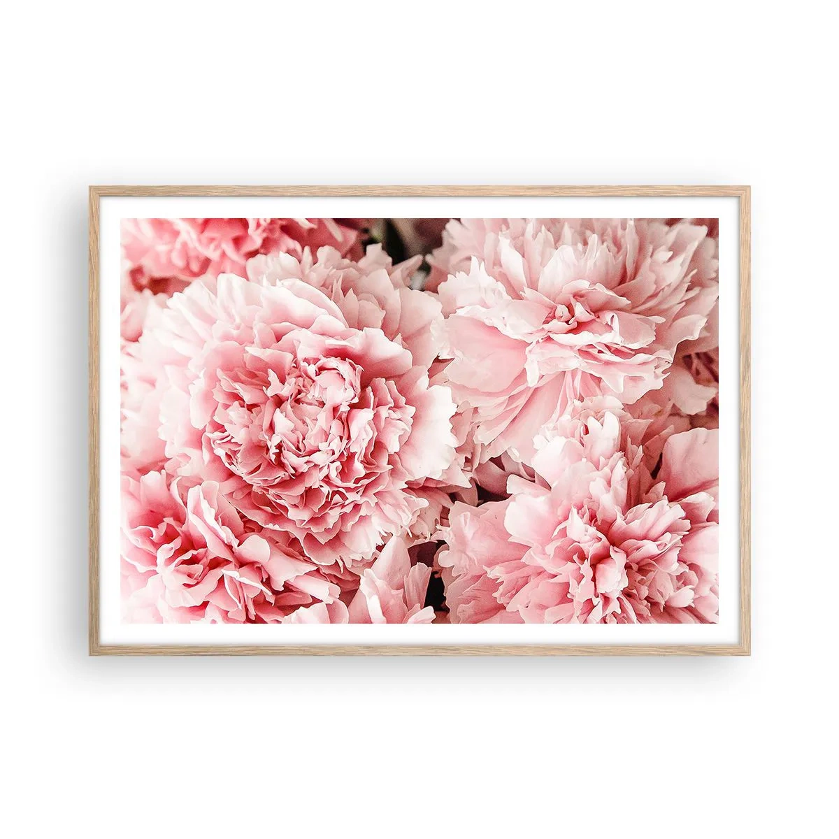 Poster in light oak frame - Pink Dreams - 100x70 cm