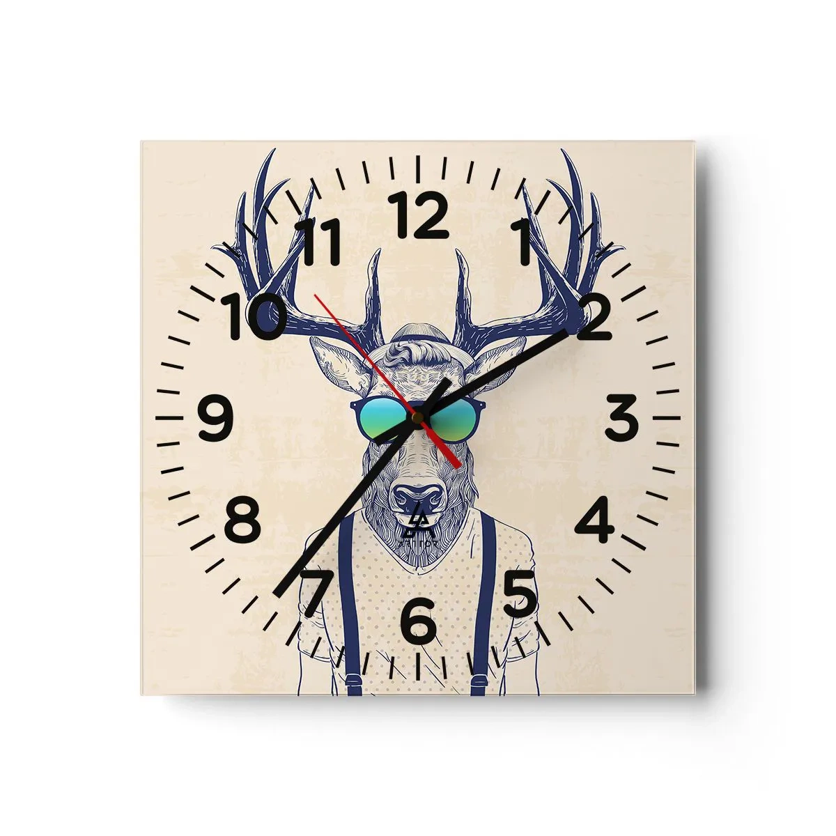 Wall clock - Clock on glass - And Who Did You Expect? - 40x40 cm