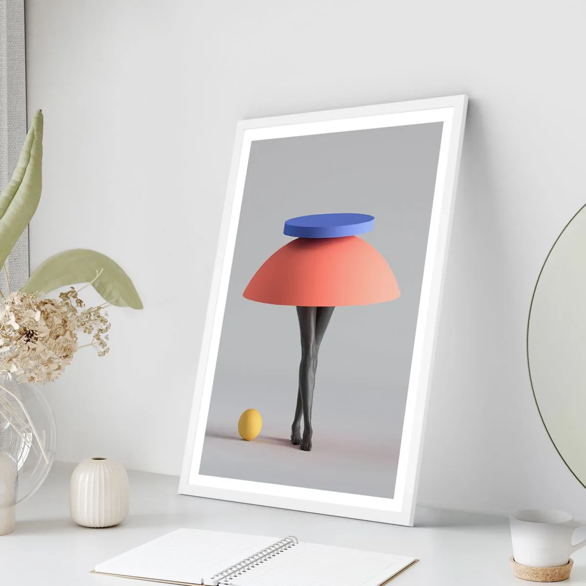 Poster in white frmae - Surrealistic Composition - 40x50 cm