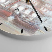 Clock face with lines