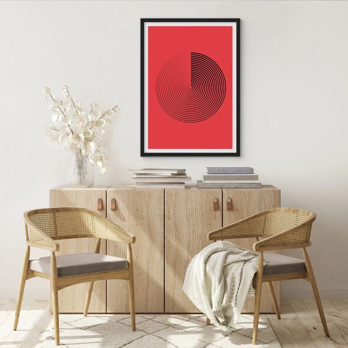 Poster in black frame - Circular Movement - 70x100 cm