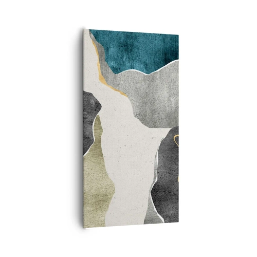 Canvas picture - Mosaic Composition with a Gold Thread - 65x120 cm