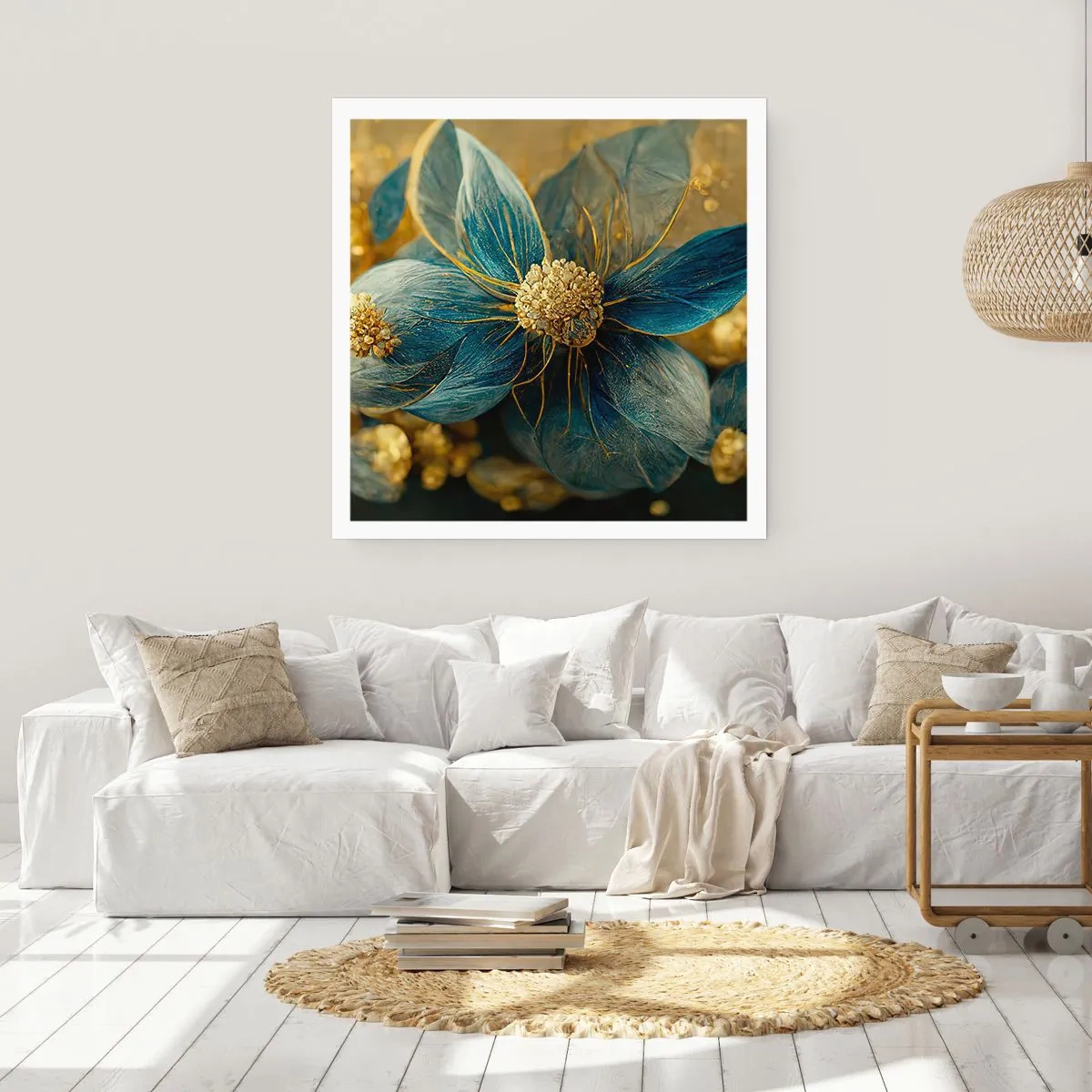 Poster - Blossoming in Gold - 60x60 cm