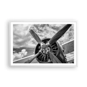 Poster in white frmae - Conquerer of the Skies - 91x61 cm