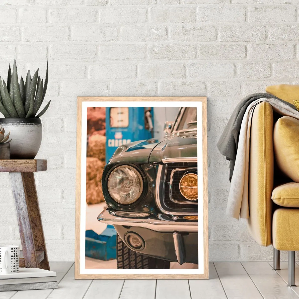 Poster in light oak frame - Encounter with the Legend - 61x91 cm