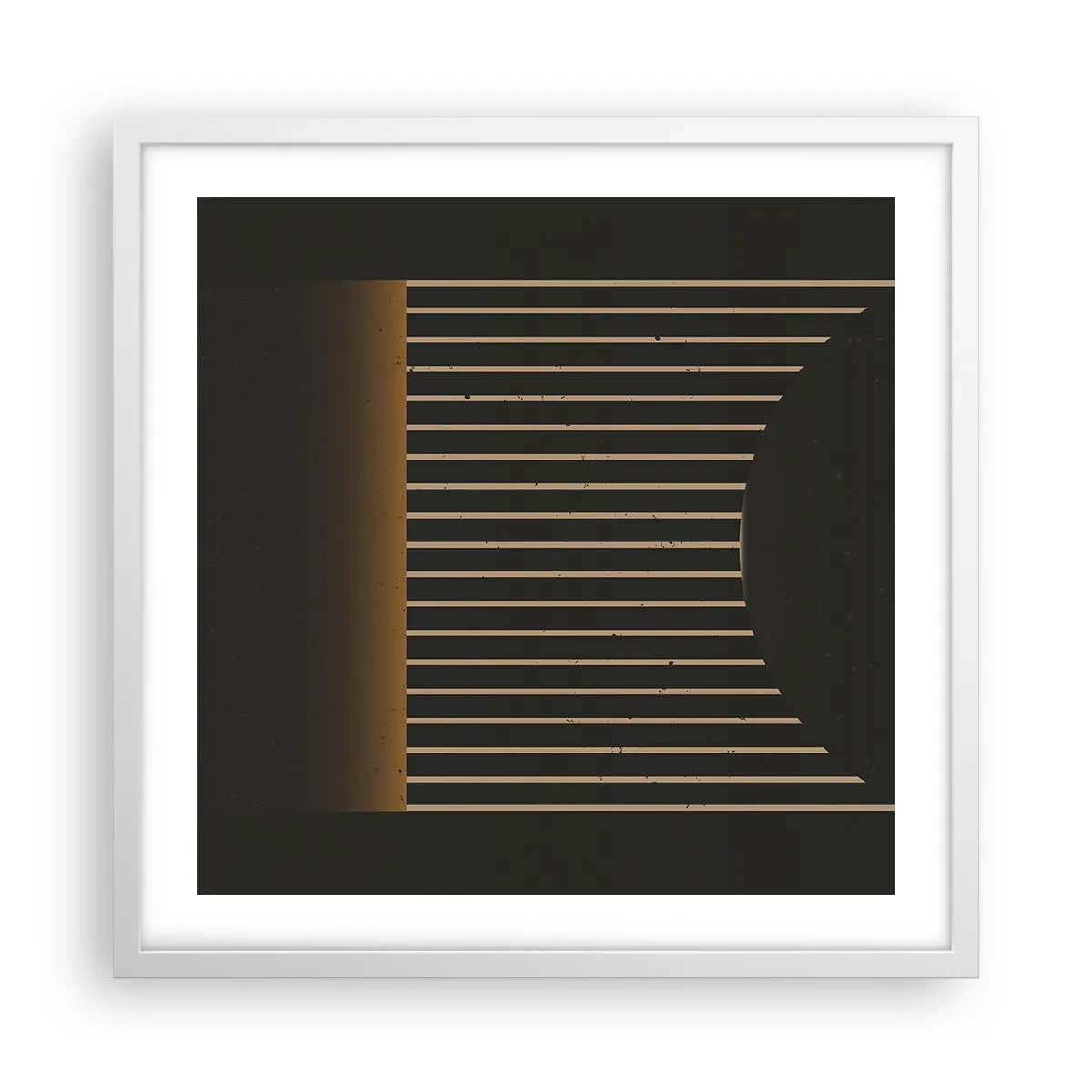 Poster in white frmae - Investigating Darkness - 50x50 cm