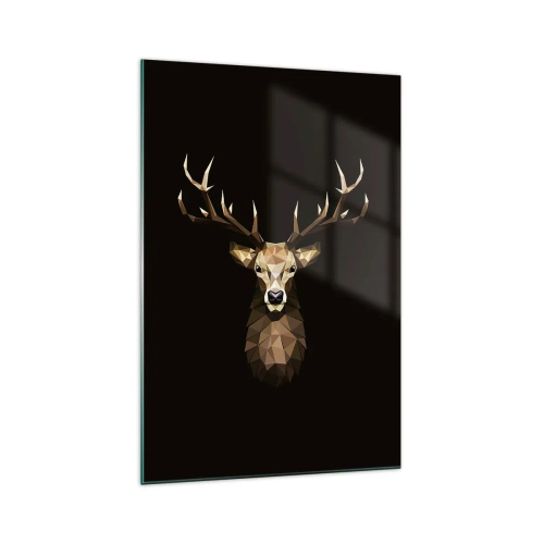 Glass picture - Cubist Deer - 70x100 cm