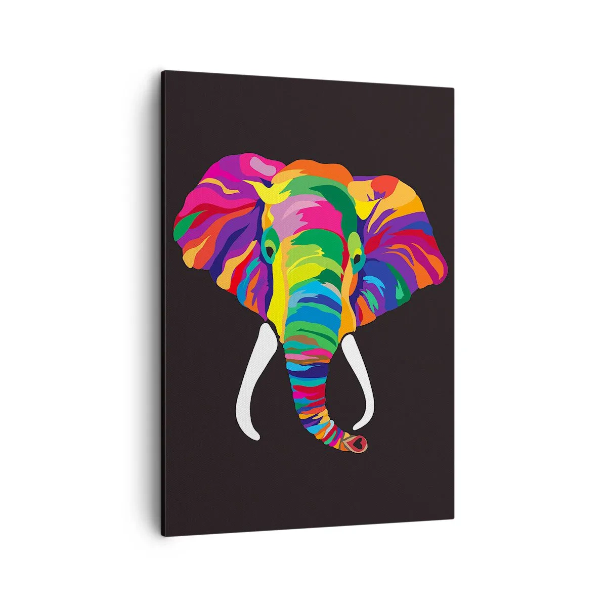 Canvas picture - Elephant That Enjoyed Rainbow Bath - 50x70 cm