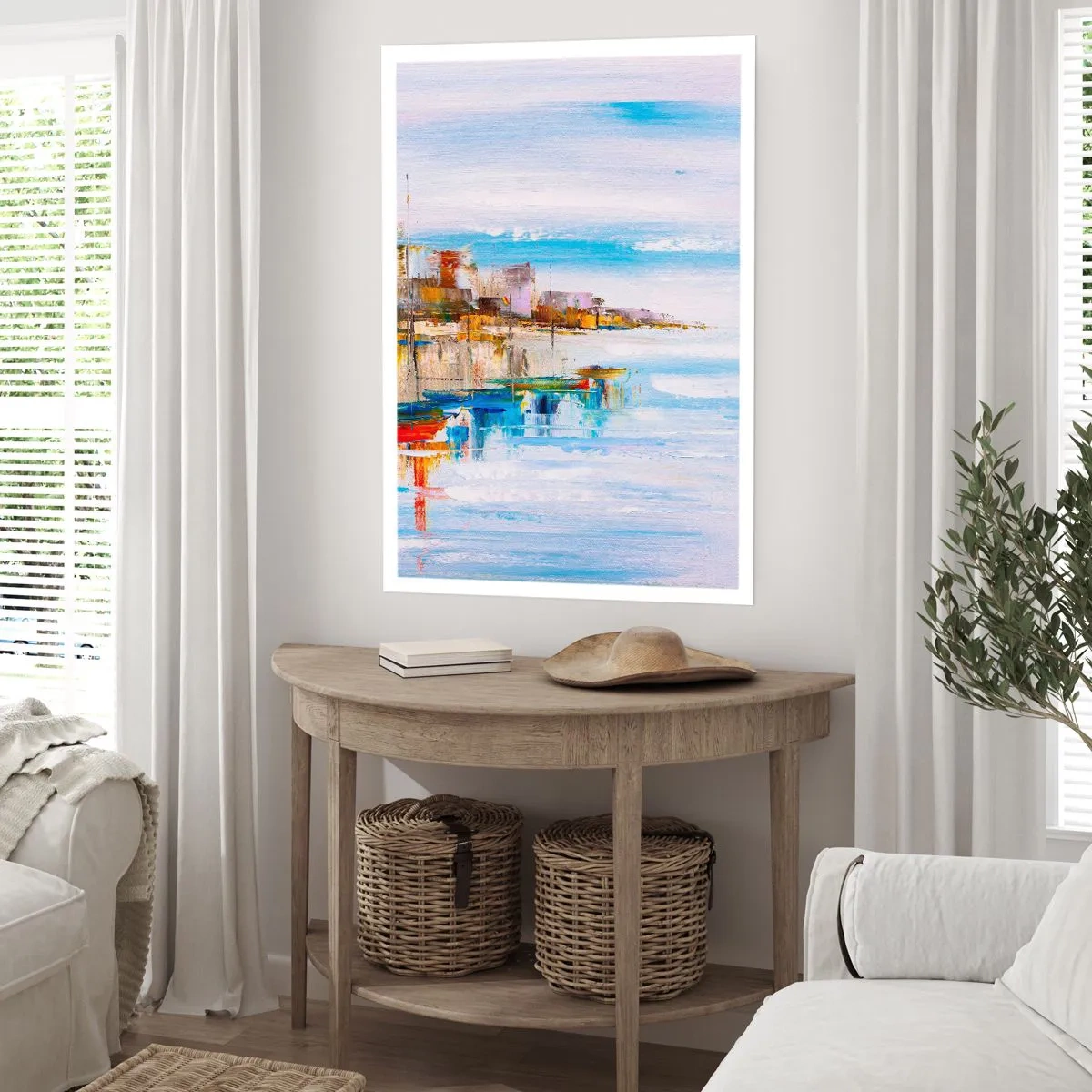 Poster - Multicolour Town Marina - 40x50 cm