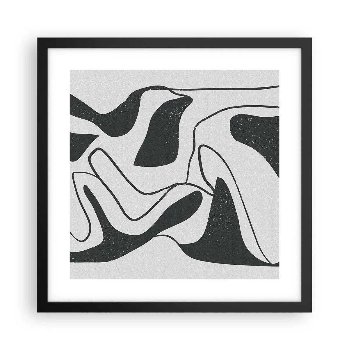 Poster in black frame - Abstract Fun in a Maze - 40x40 cm
