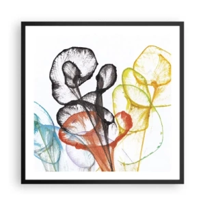 Poster in black frame - Flowers with a Soul - 60x60 cm