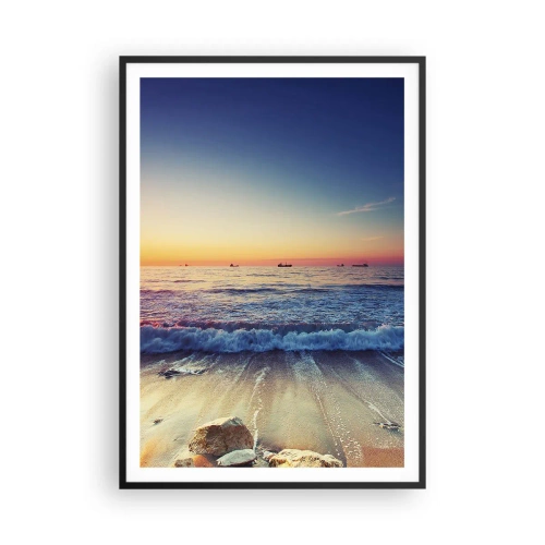 Poster in black frame - What Is behind the Horizon? - 70x100 cm