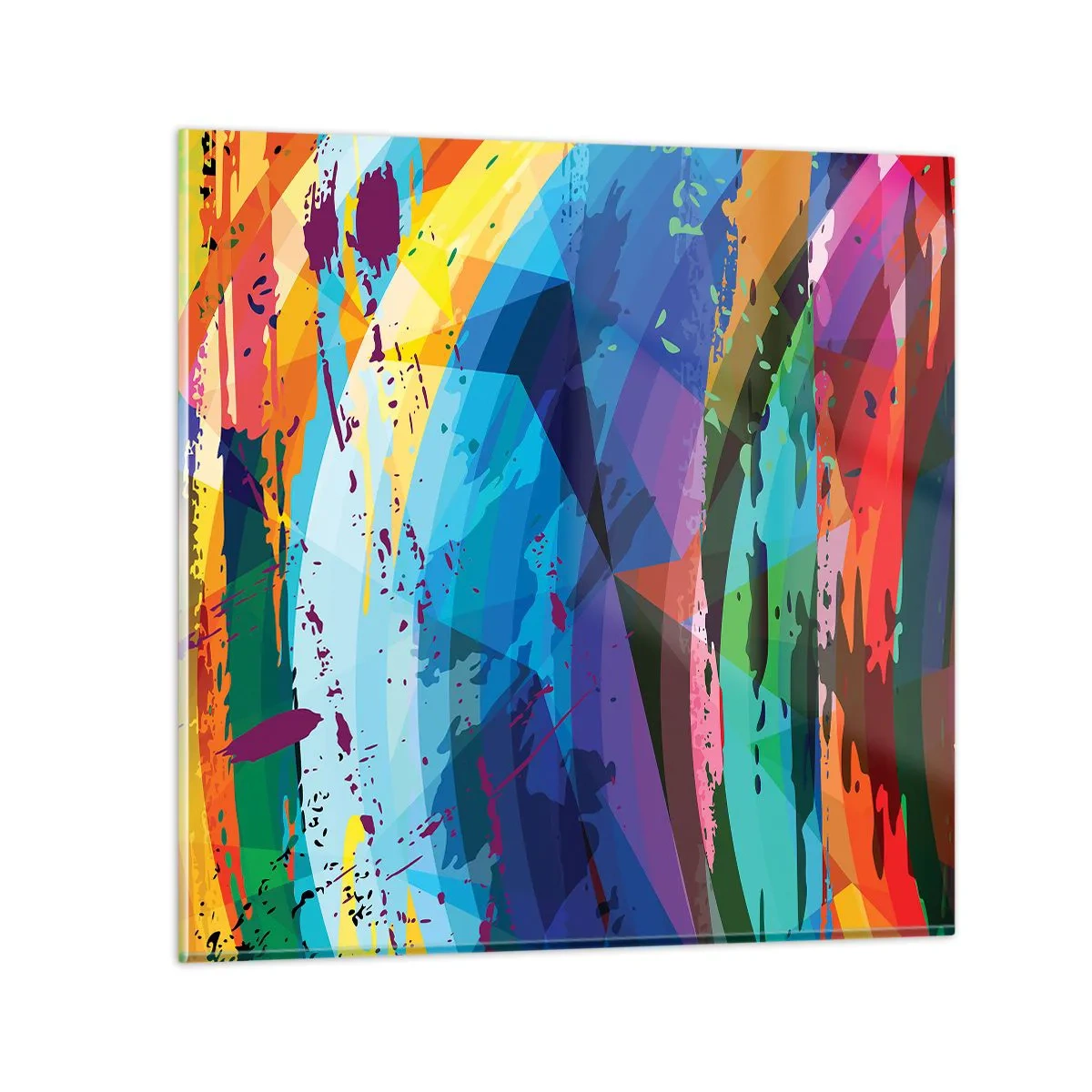 Glass picture - Outburst of Colours - 60x60 cm