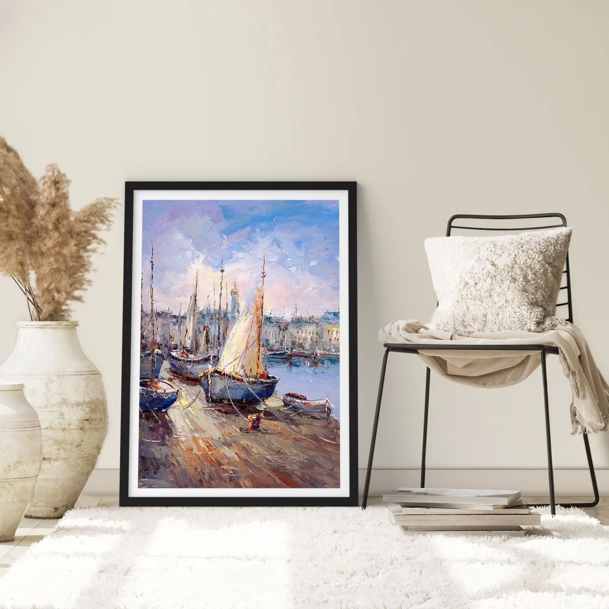 Poster in black frame - Town by the Bay - 40x50 cm