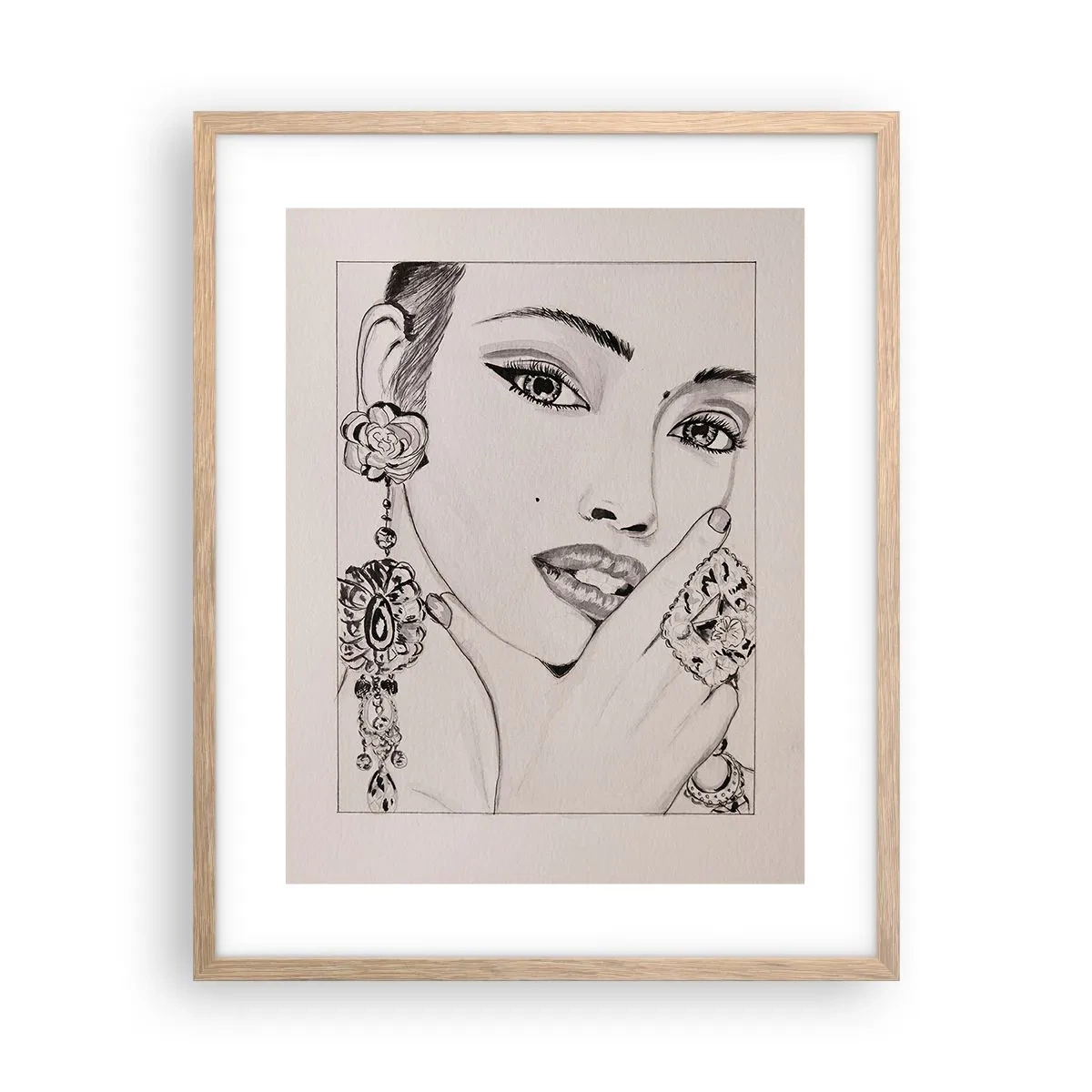 Poster in light oak frame - Most Beautiful Gem - 40x50 cm