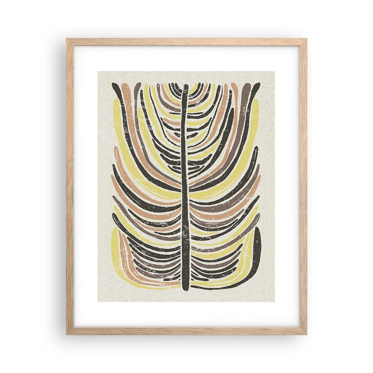 Poster in light oak frame - Abstract: Life to the Full - 40x50 cm