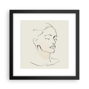 Poster in black frame - With a Decisive Line - 30x30 cm