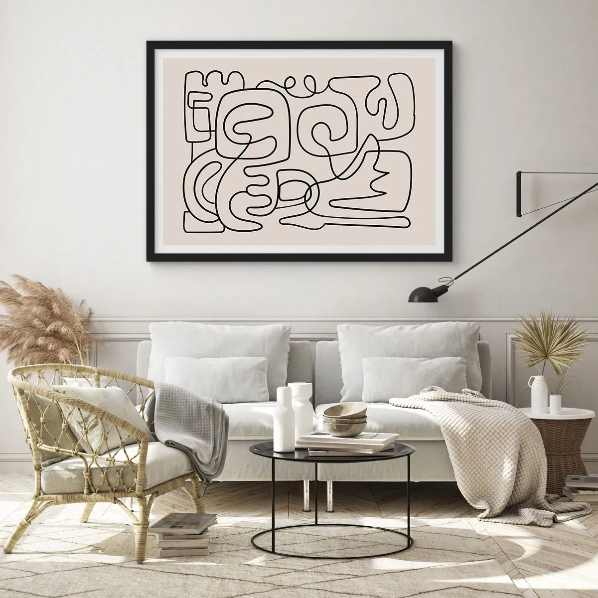 Poster in black frame - Tracing - 40x30 cm