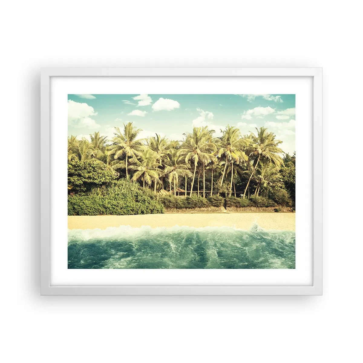 Poster in white frmae - How about Here? - 50x40 cm