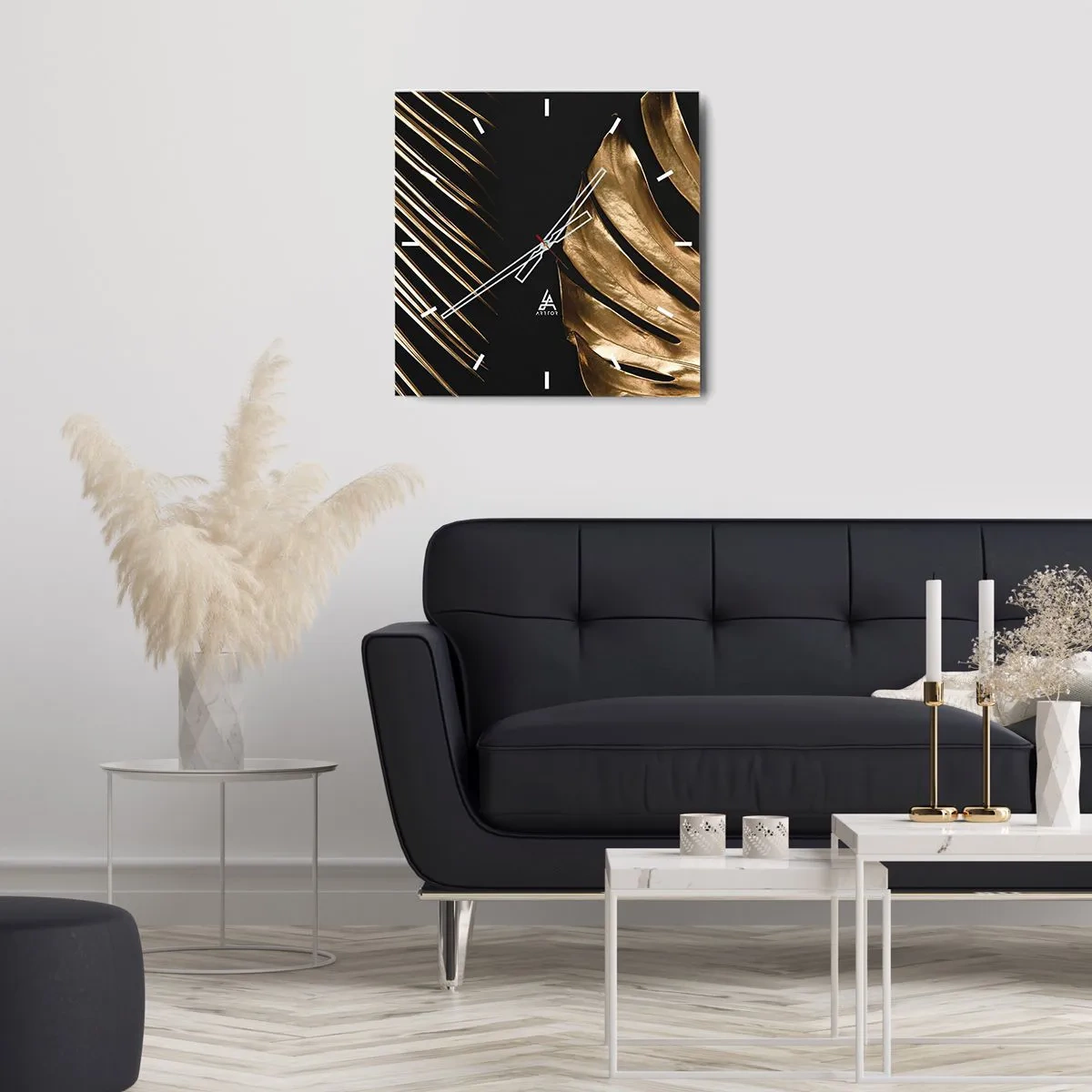Wall clock - Clock on glass - Different but Equally Exepnsive - 30x30 cm
