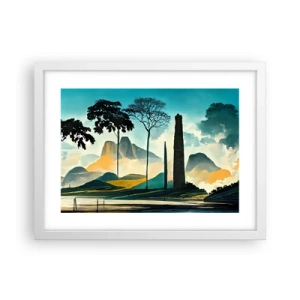 Poster in white frmae - Higher and Higher - 40x30 cm