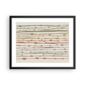 Poster in black frame - Musical Colour Notation - 50x40 cm