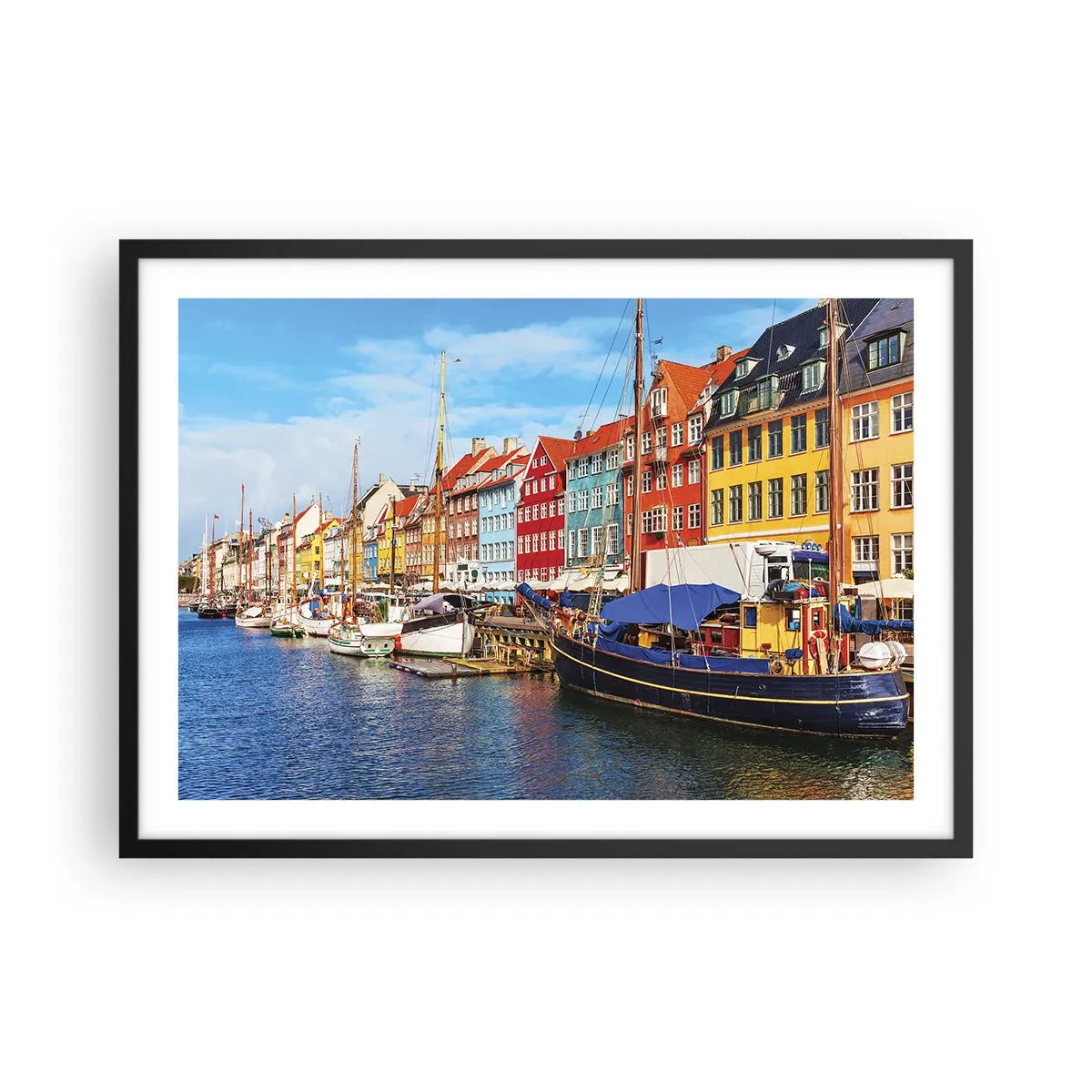 Poster in black frame - Joyful Coast - 70x50 cm