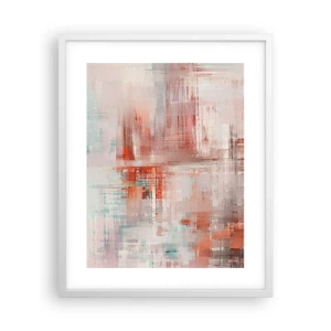 Poster in white frmae - Foggy but Pink - 40x50 cm