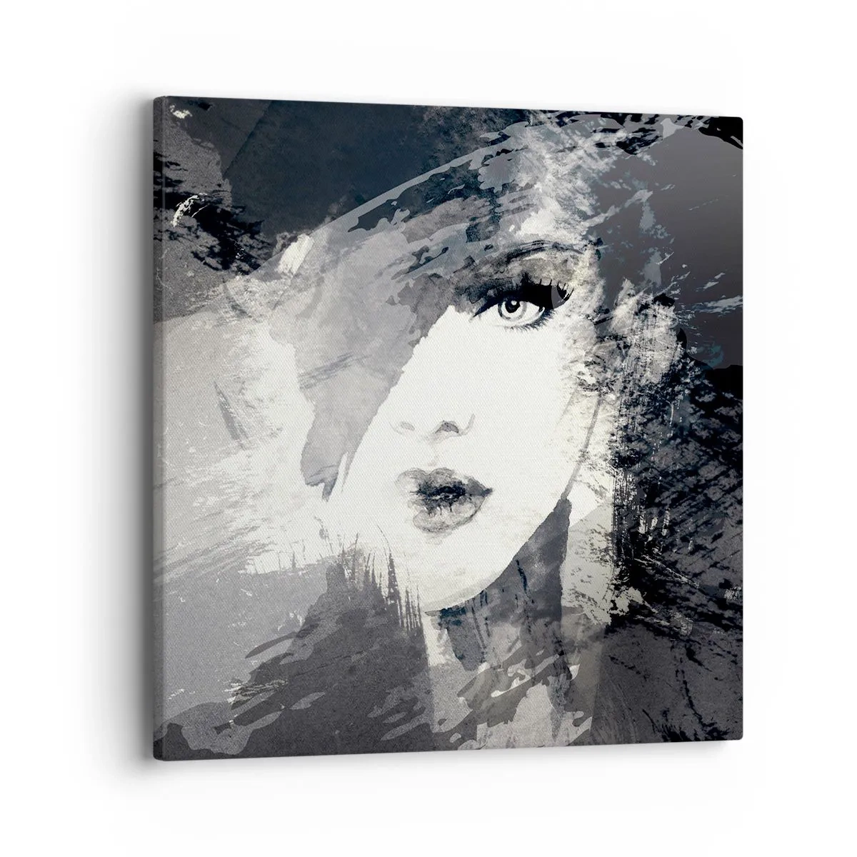 Canvas picture - From Behind Grey Voile - 40x40 cm