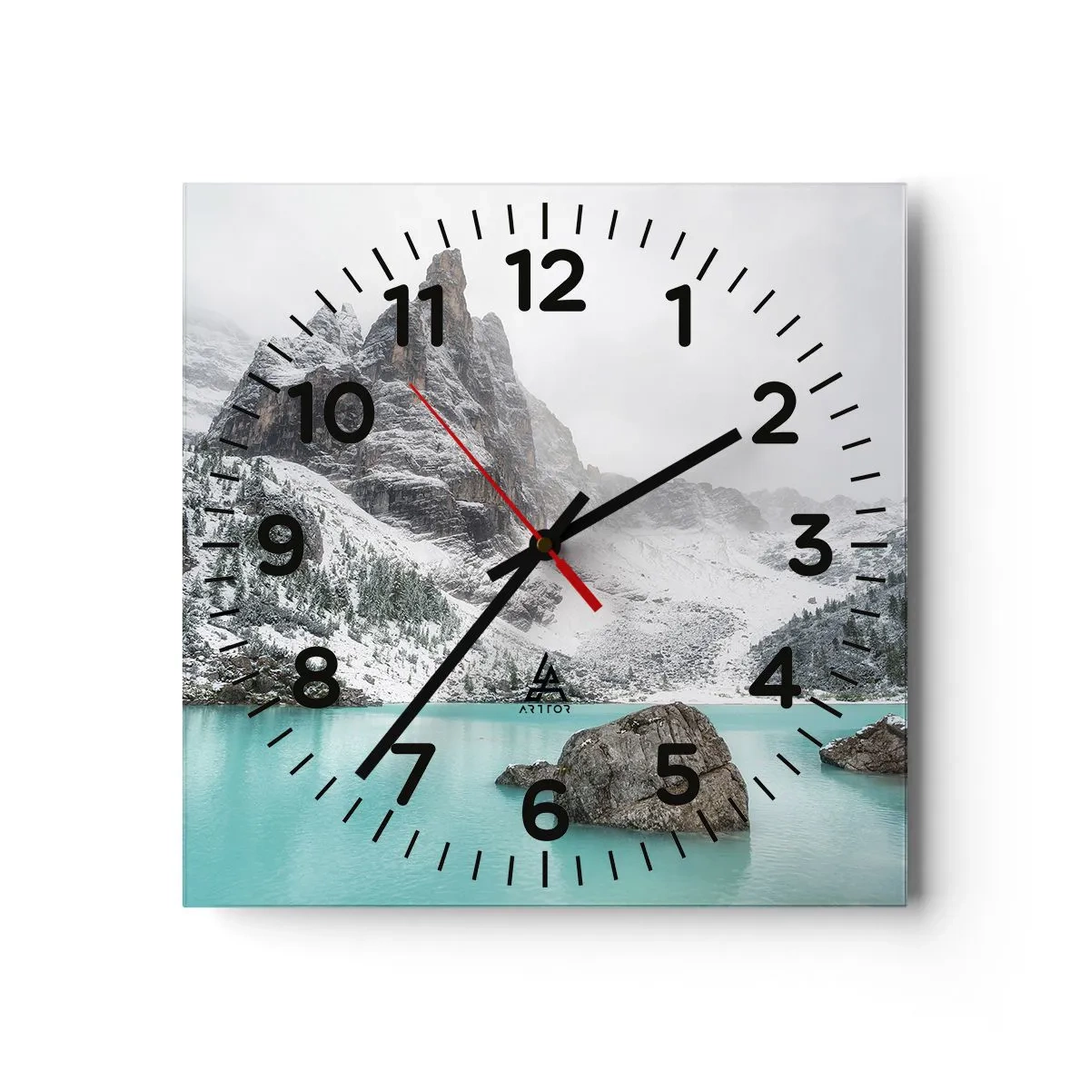 Wall clock - Clock on glass - On Guard - 30x30 cm