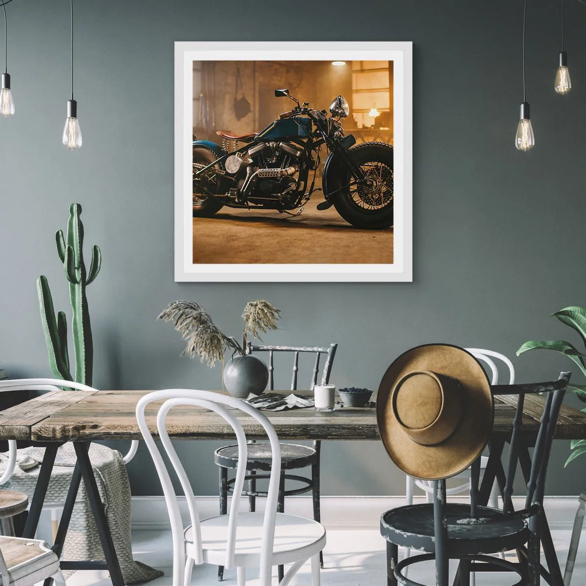 Poster in white frmae - I Can Do Anything - 60x60 cm